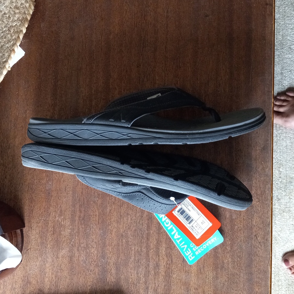 New Balance REVITALIGN RX Gray Flip Flops MENS SZ.12 - Picture 5 of 14